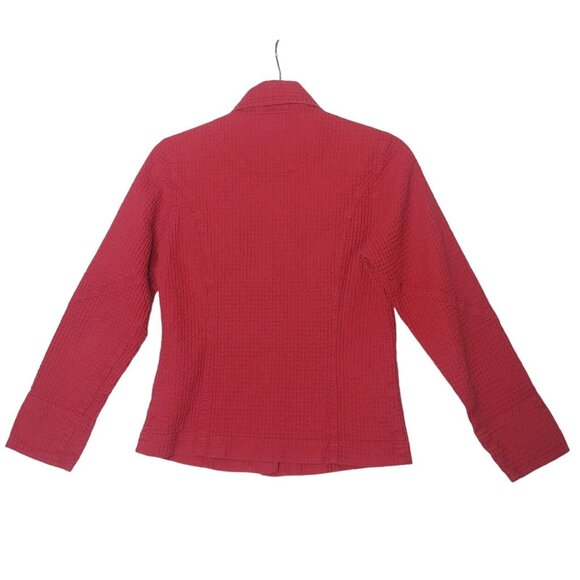 Columbia Womens Small Blouse Big Button Shirt Long Sleeve Collared Woven Rose - Picture 3 of 9